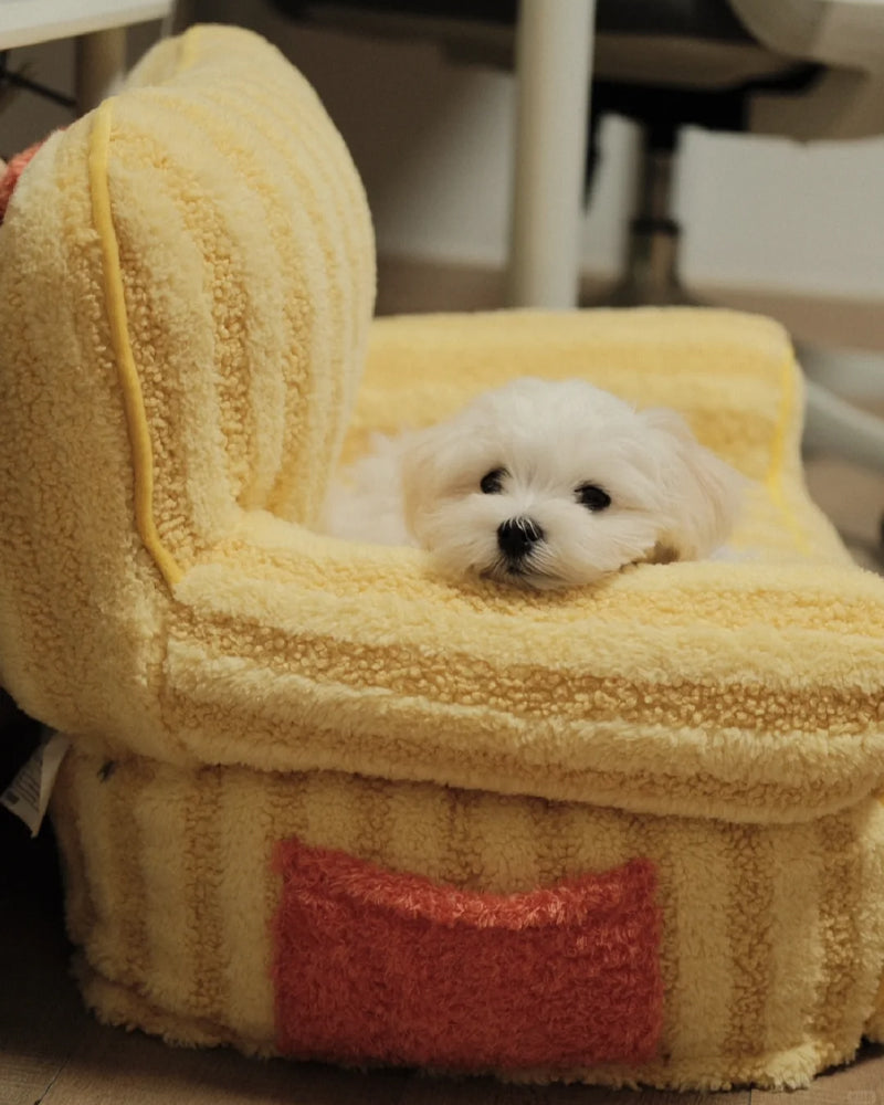 Striped Pet Bed Removable Soft Pet Sofa