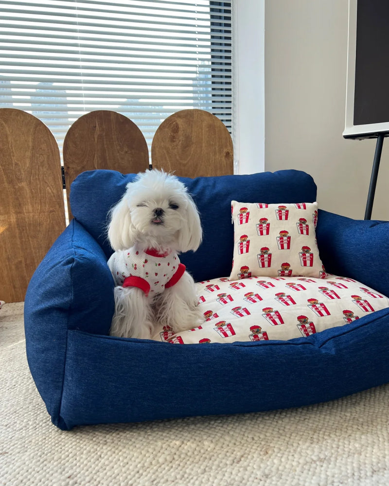 New Original Premium Blue Pet Family Sofa Bed Removable and Washable