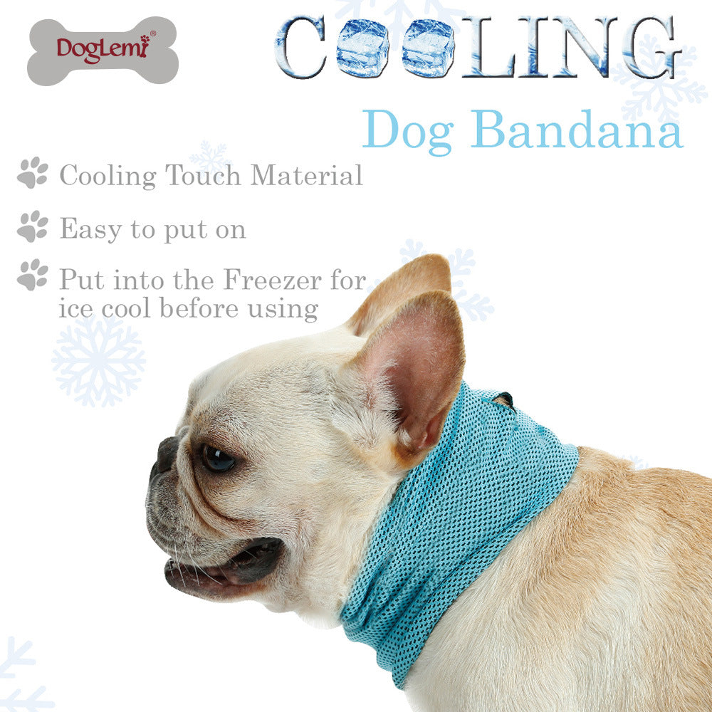 Summer French Bulldog Dog Cooling Neck Bandana