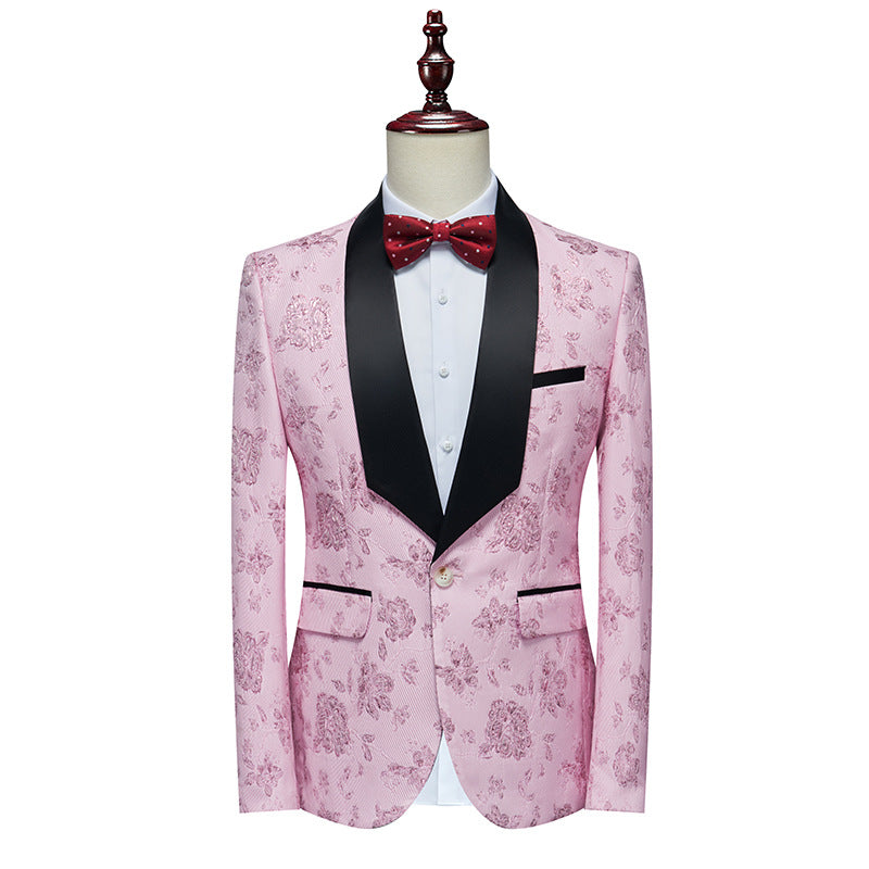 Dreamy Print Men's Two-Piece Suit Tuxedo Suit