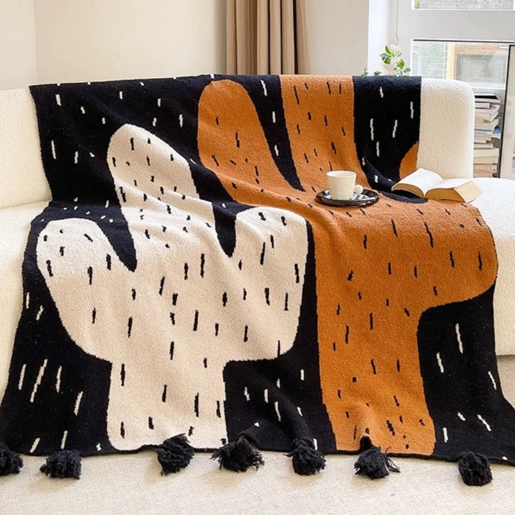 Mori half side fleece sofa cover blanket knitted air conditioning blanket sofa blanket