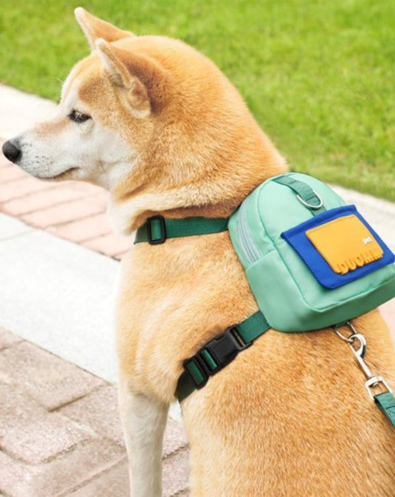 Cute Pet Dog Carrying Backpack｜Built-in Dog Poop Bag Dispenser with Leash