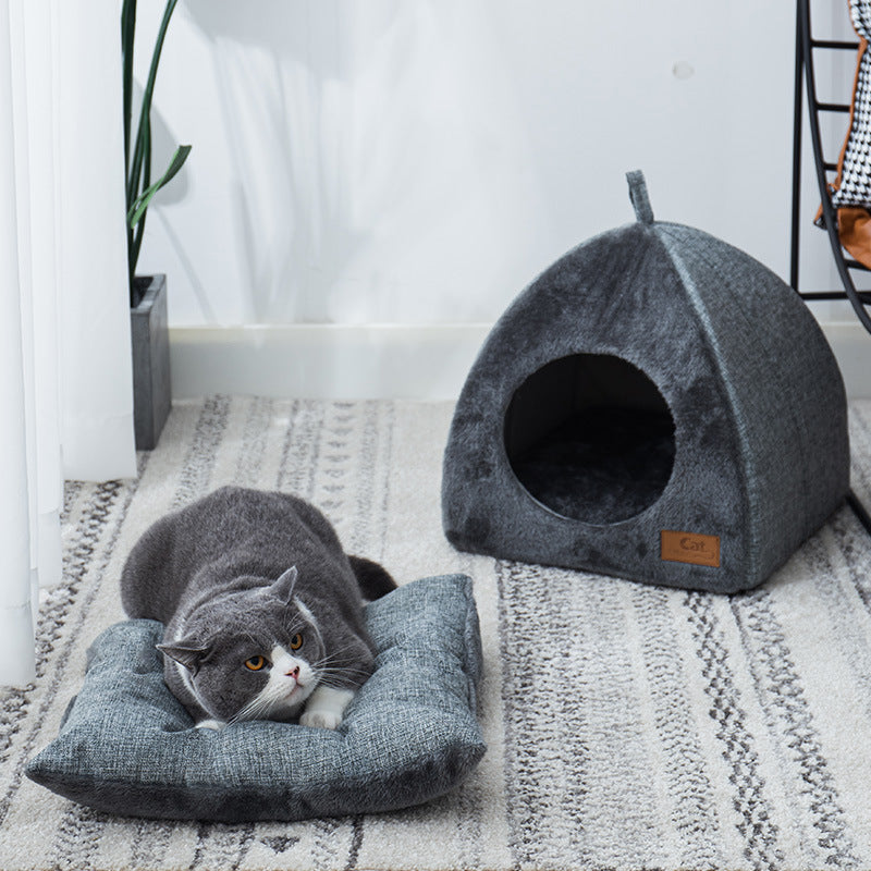 Gray Triangle Cat Litter Cat House Pet Litter